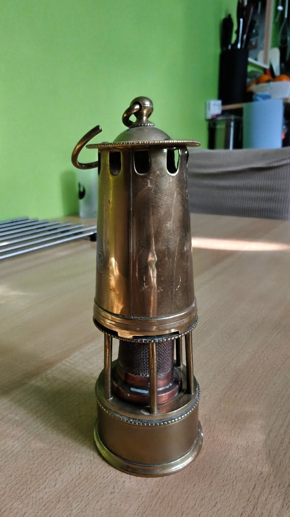 lampe ancienne de mineur (lot de deux lampes), Antiquités & Art, Enlèvement ou Envoi, Cuivre