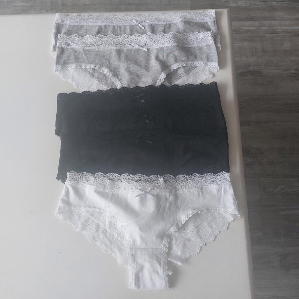 Setje van 6 Brazilian-slips. Maat S. Nieuw. Merk Queentex., Kleding | Dames, Ophalen, Wit, Setje