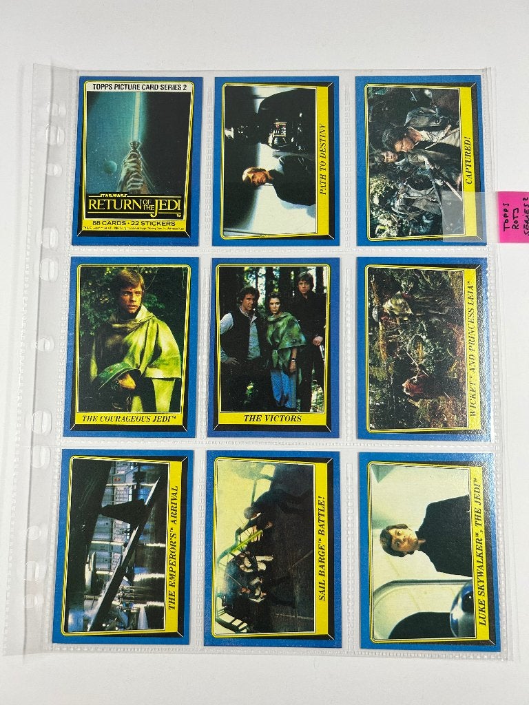 Topps 1983 Star Wars Return of the Jedi Series 2 complete, Ophalen of Verzenden, Gebruikt, Overige typen