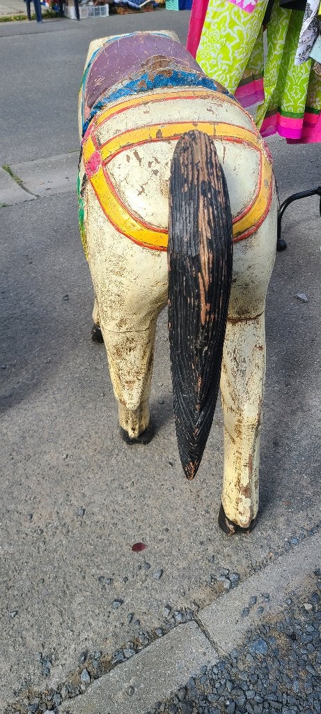 Cheval de manège- Bois massif, Antiquités & Art, Enlèvement