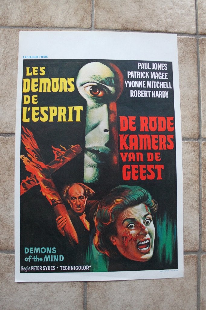 filmaffiche Demons Of The Mind 1972 filmposter, Rechthoekig Staand, Ophalen of Verzenden, Zo goed als nieuw, A1 t/m A3