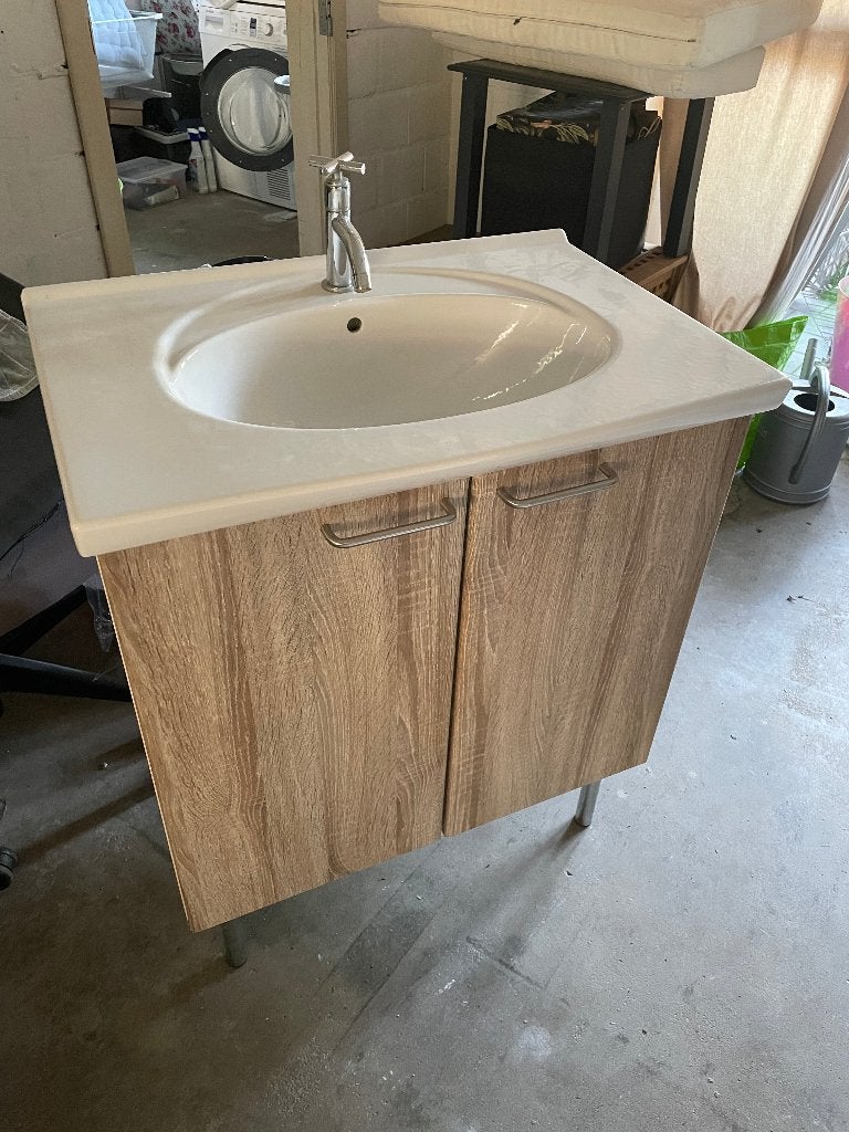 Wastafel met ingebouwde lavabo (IKEA), Enlèvement, Utilisé, Lavabo