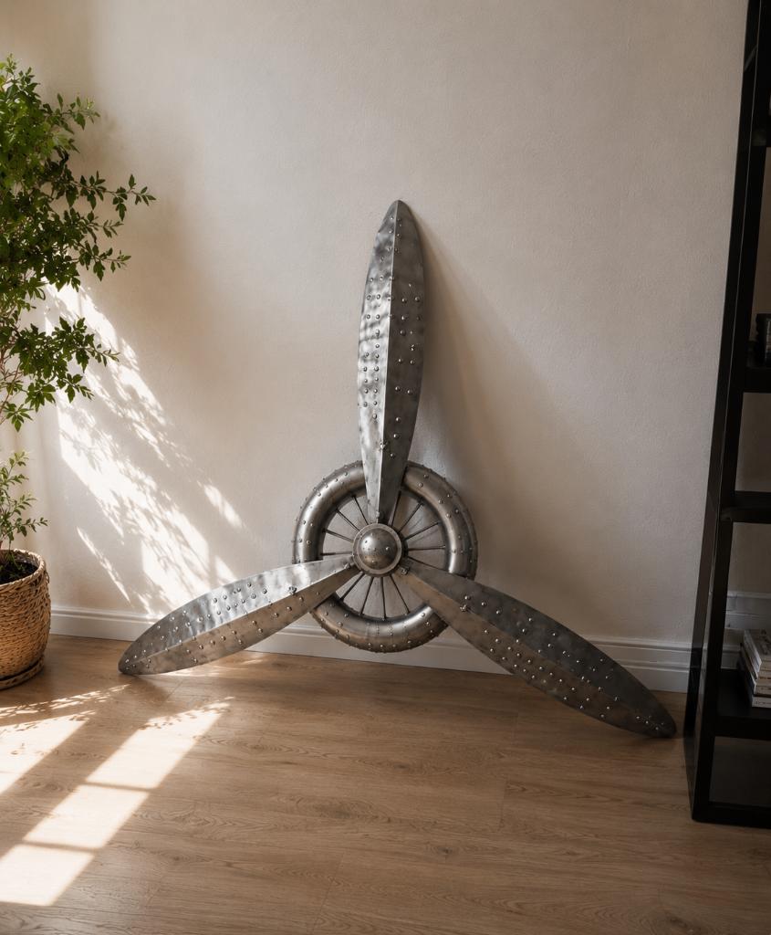 Grote industriële vliegtuigpropeller Ø126 cm, Huis en Inrichting, Industrieel, Ophalen, Zo goed als nieuw, Decoratieobject