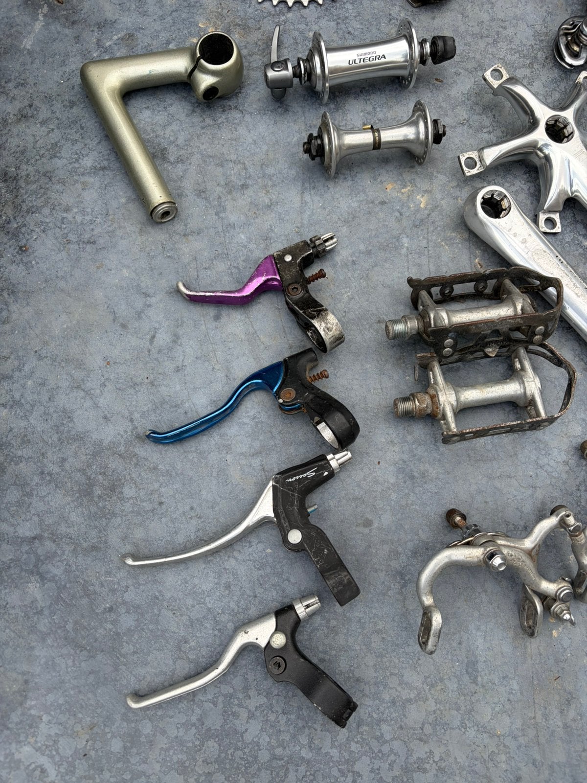 Lot vintage koersfiets onderdelen, Ophalen, Gebruikt, Mountainbike, Overige typen