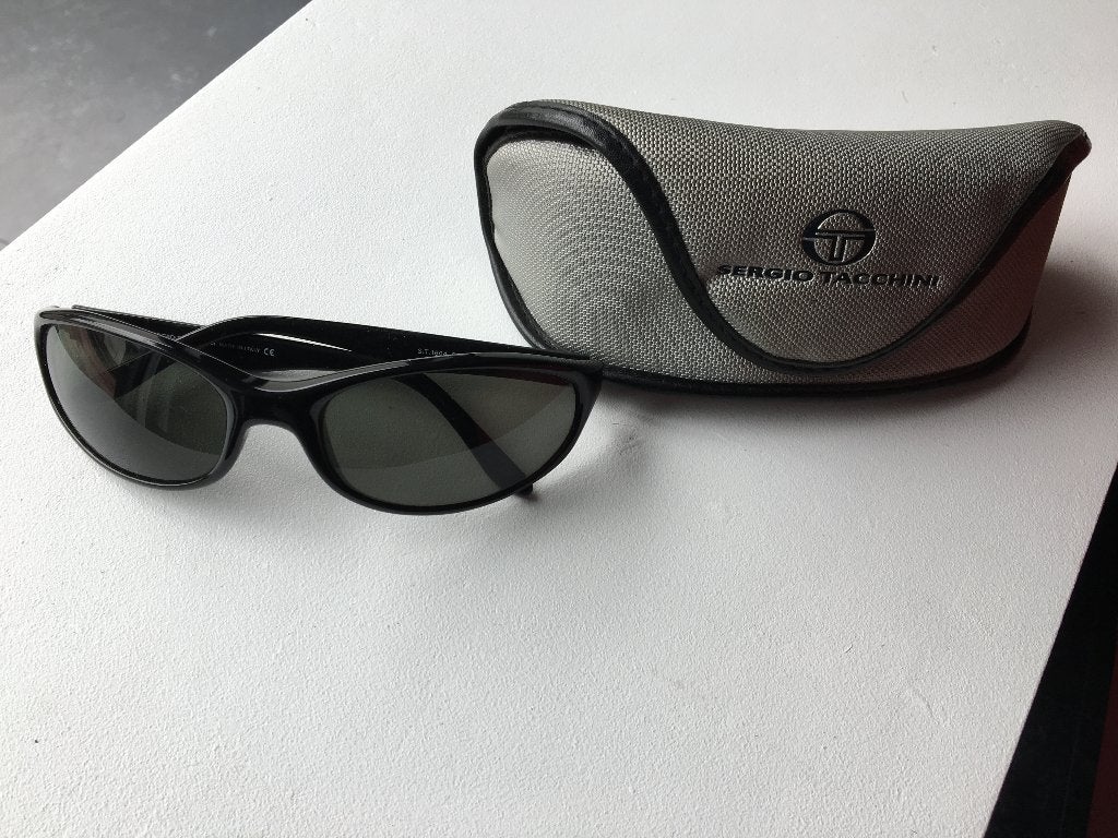 Sergio Tacchini zonnebril B13 cm(met brillendoos)ook vr ski, Ophalen of Verzenden, Zo goed als nieuw, Zonnebril