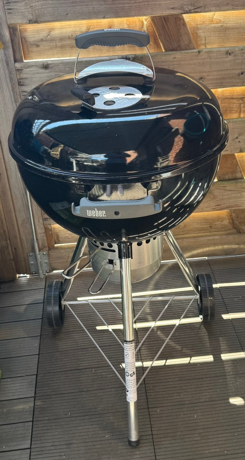 Weber BBQ met thermometer, houtskool, 47cm, Jardin & Terrasse, Enlèvement, Comme neuf