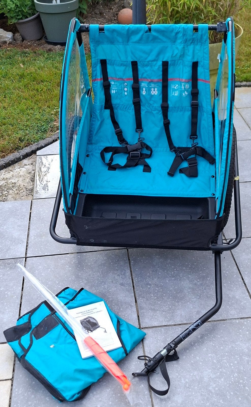 remorque vélo enfants pliable bike original neuve, Vélos & Vélomoteurs, Enlèvement, Pliable