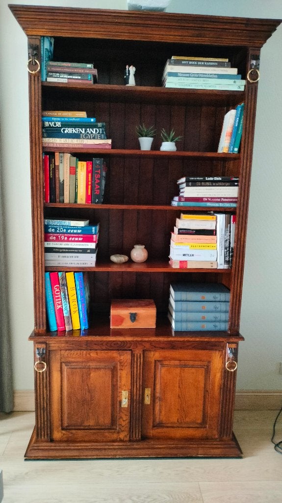 Eiken boekenkast, Huis en Inrichting, Kasten | Boekenkasten, Ophalen, 100 tot 150 cm, 200 cm of meer, Eikenhout