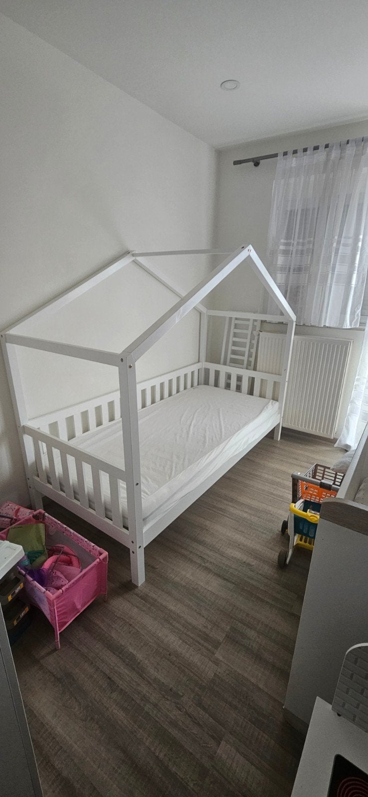 kinderbed 200x90, Ophalen, 85 tot 100 cm, Gebruikt, Matras