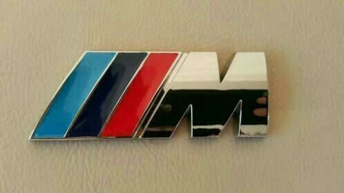 Bmw koffer mlogo chroom of mat zwart 82 mm x 30 mm, Auto-onderdelen, Achterklep, Nieuw, Ophalen of Verzenden, Achter