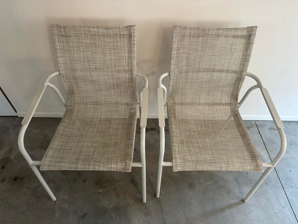 Twee tuinstoelen, Tuin en Terras, Ophalen, Zo goed als nieuw, Aluminium