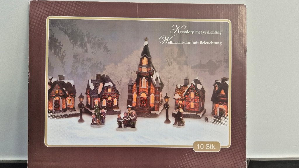Kerstdorp Met Verlichting (Nieuwstaat)., Divers, Noël, Comme neuf, Enlèvement ou Envoi