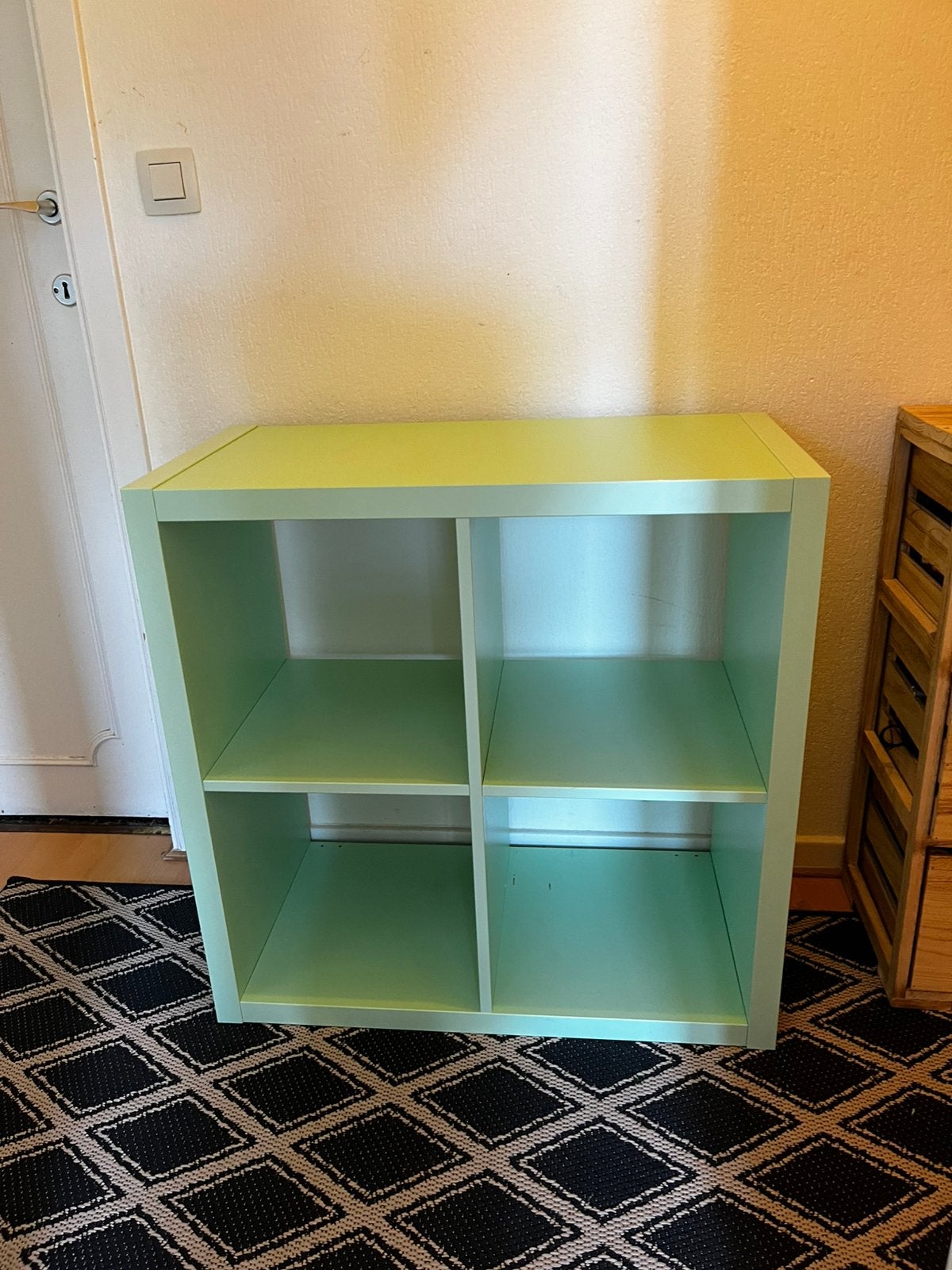 Étagère Ikea Kallax vert pastel 77x77cm, Enlèvement, Utilisé