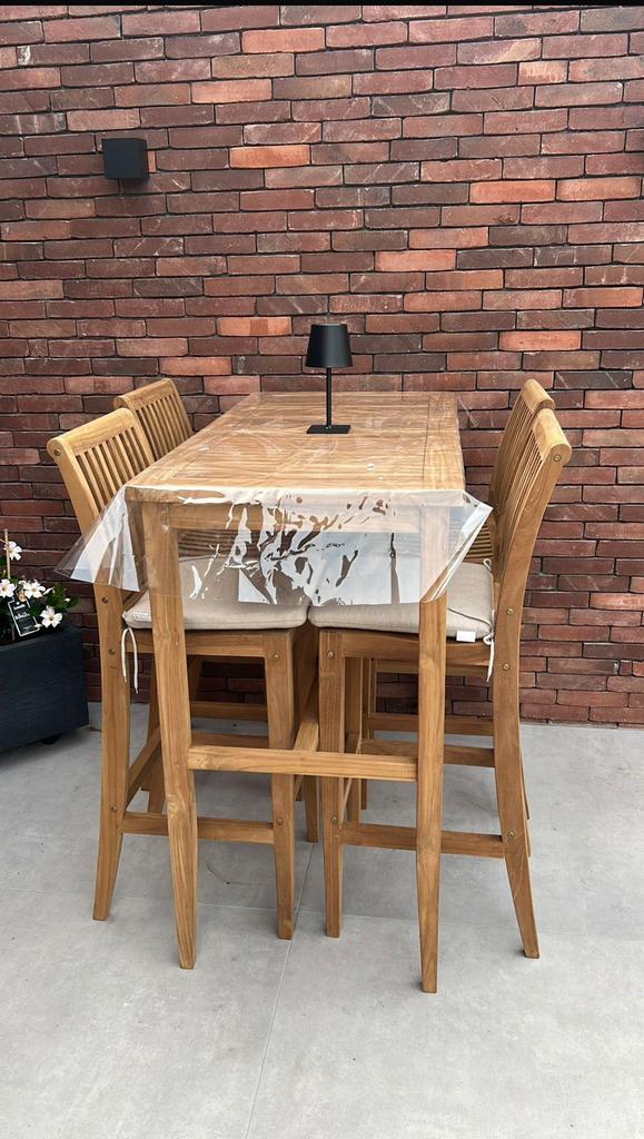 Houten bartafeltje 4 zits, Tuin en Terras, Ophalen, Nieuw