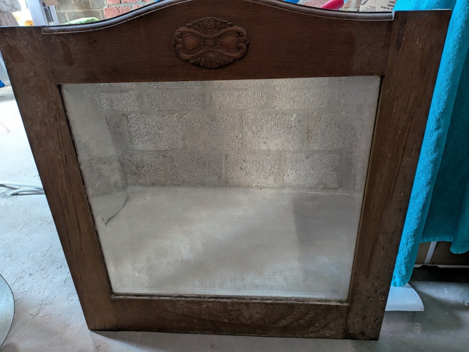 vintage spiegel, Antiek en Kunst, Ophalen, Vierkant, 50 tot 100 cm, Minder dan 100 cm