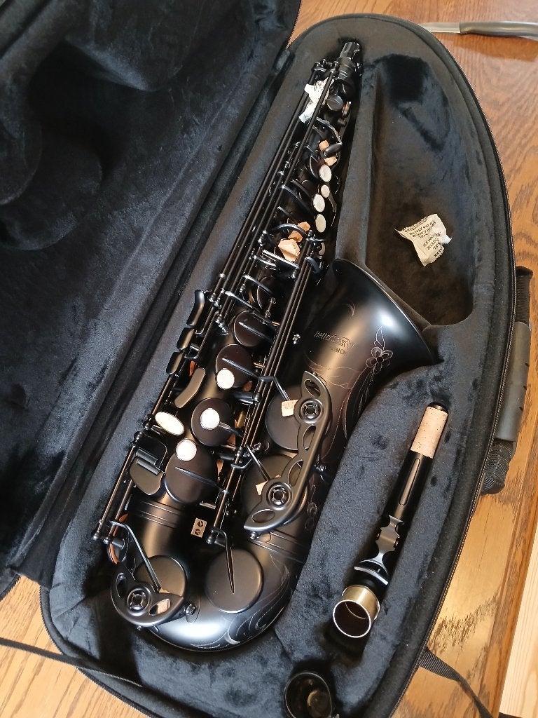 Bettersax session alto bond villain matte black, Muziek en Instrumenten, Blaasinstrumenten | Saxofoons, Ophalen, Zo goed als nieuw