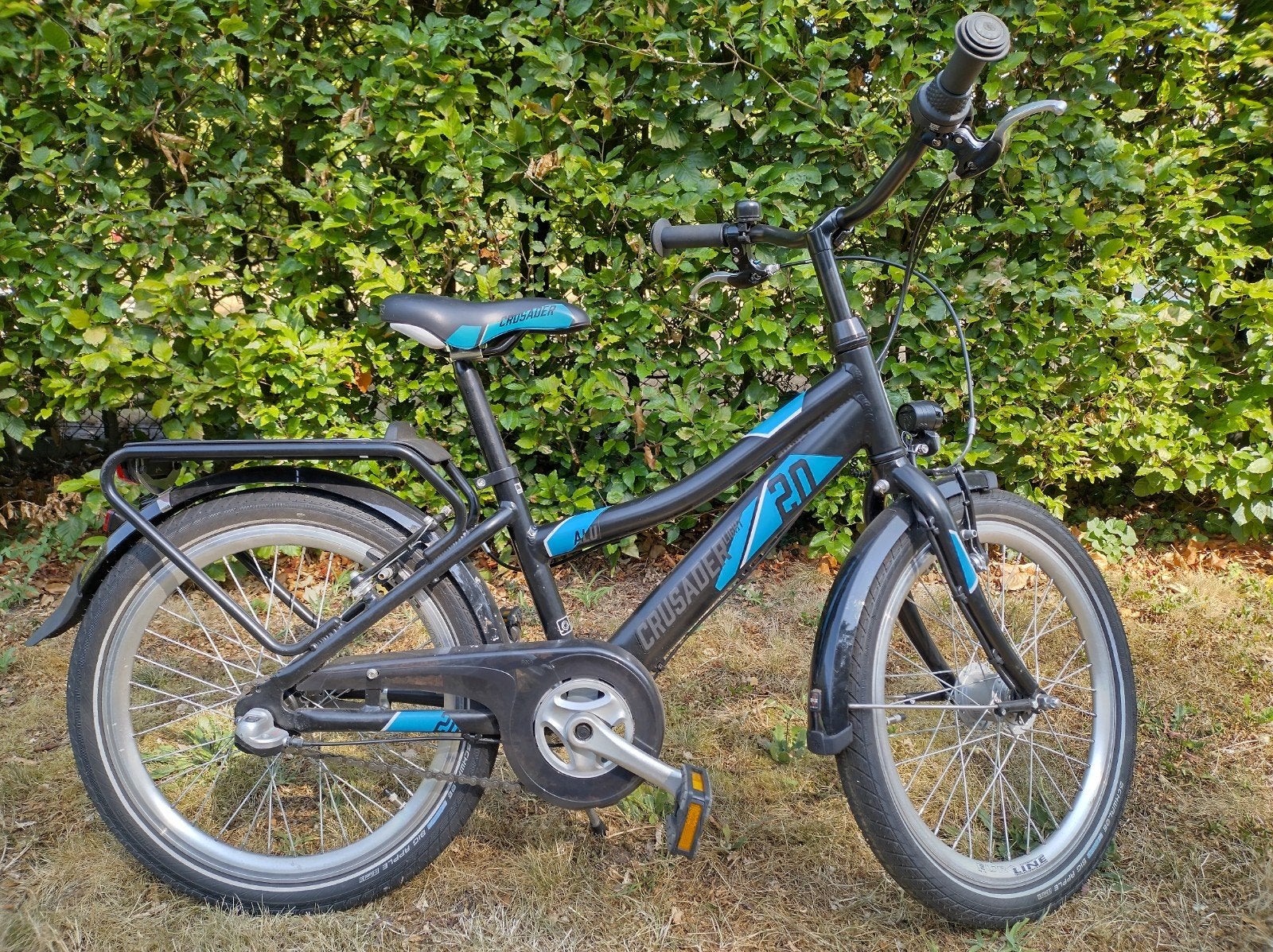 Puky Crusader Alu Light kinderfiets 20" zwart-blauw, Fietsen en Brommers, Ophalen, Gebruikt, Puky, Terugtraprem