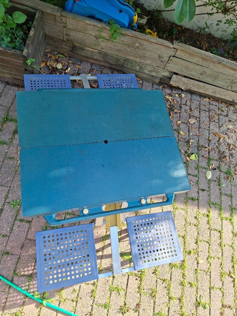 Picknicktafel koffer plooibaar meeneembaar, Jardin & Terrasse, Tables de pique-nique, Enlèvement, Utilisé, Pliant, Rectangulaire