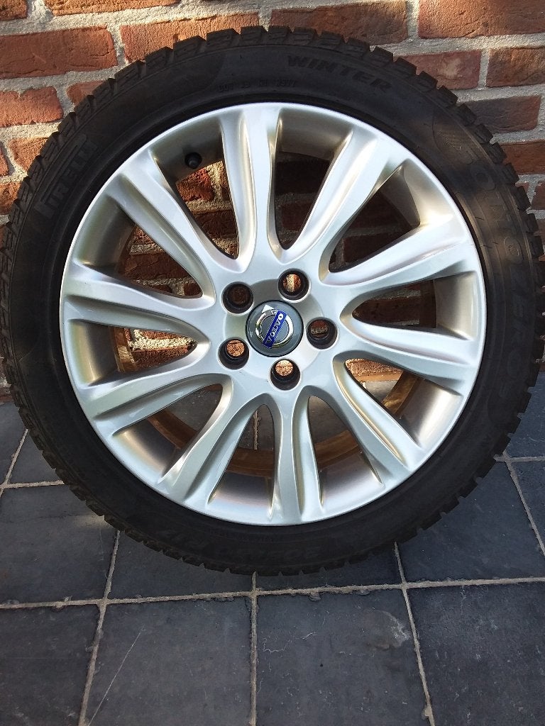 Velgen met winterbanden, Ophalen, Gebruikt, Banden en Velgen, 17 inch
