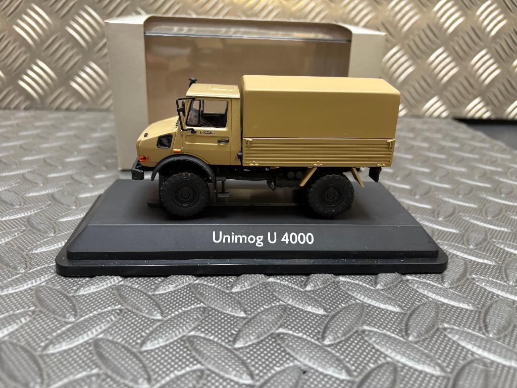 UNIMOG U 4000 MB militaire vrachtwagen - Desert - NZG 1/43, Verzenden, Nieuw, Bus of Vrachtwagen, Overige merken