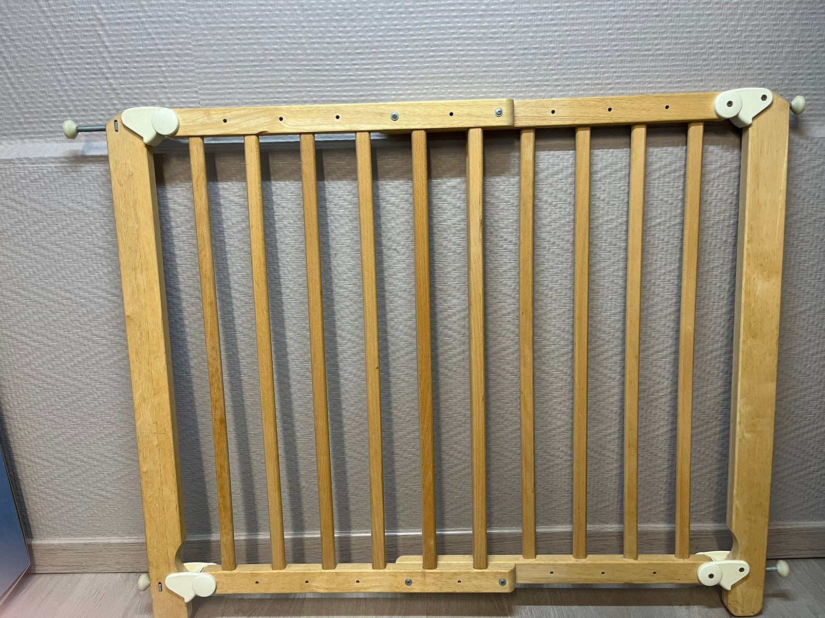 Barrière de sécurité bois ajustable, Kinderen en Baby's, Traphekjes, Ophalen, Gebruikt, 100 tot 115 cm, Klemhekje