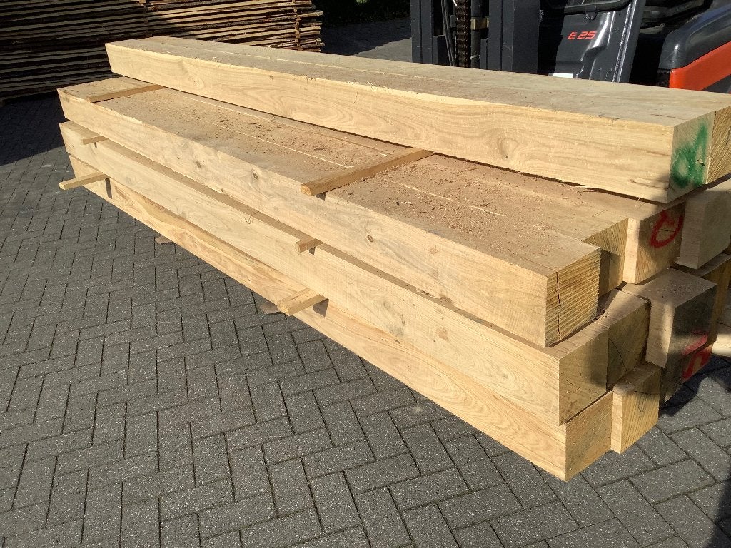 Nieuwe Eiken balken 15x15 3 meter, Tuin en Terras, Ophalen, Nieuw, Hardhout, 250 cm of meer