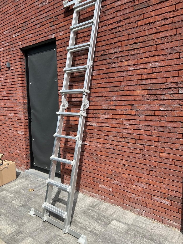 Multifunctionele aluminium ladder 4,57m | 150kg, Doe-het-zelf en Bouw, Ophalen, Zo goed als nieuw, Ladder, Opvouwbaar of Inschuifbaar