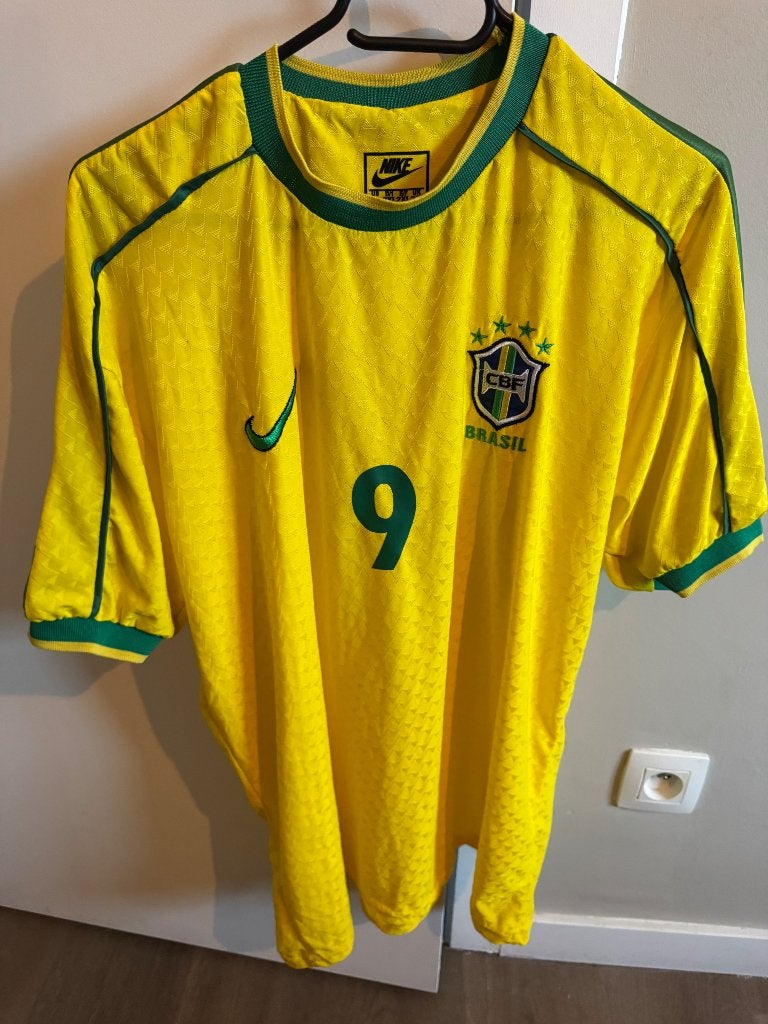 Maillot de football Brésil Vintage Collector - RONALDO, Taille L, Enlèvement ou Envoi, Neuf, Maillot