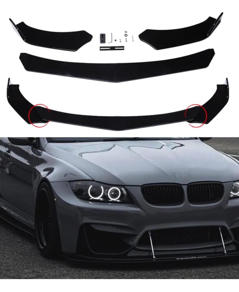 BMW 3-serie Bumperlip glans zwart E46 E90 E91 E93 F30 F31, Ophalen of Verzenden