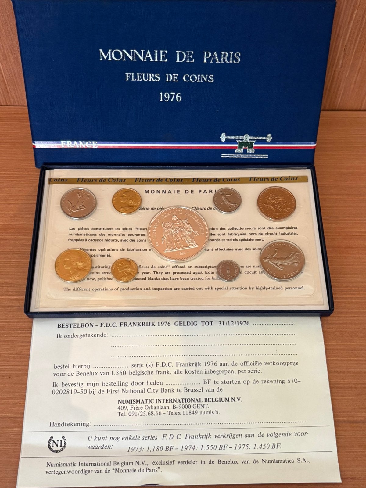 MONNAIE DE PARIS 1976, Enlèvement, Monnaie