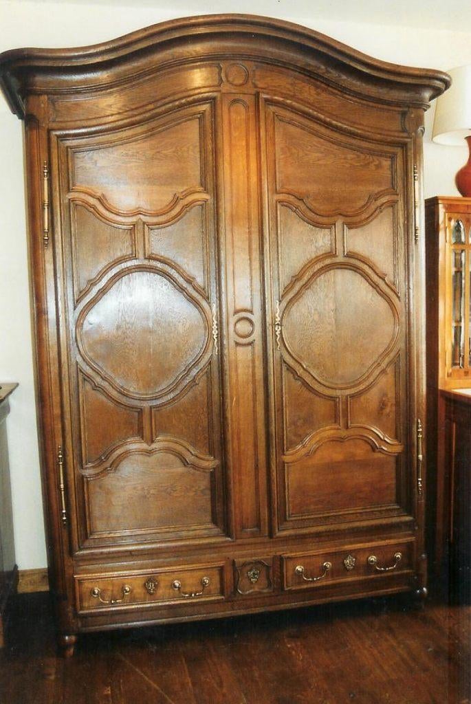 grande ancienne armoire en chêne, Ophalen, Gebruikt, 200 cm of meer, Eikenhout
