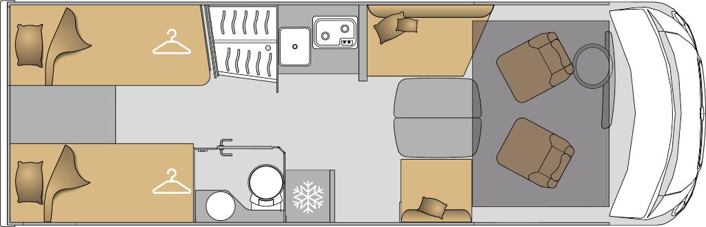 Mooveo INT-72EBF (Pilote) | Full Option! Modèle 2026, Caravanes & Camping, Jusqu'à 4, Marchepied électrique, Entreprise, Fiat