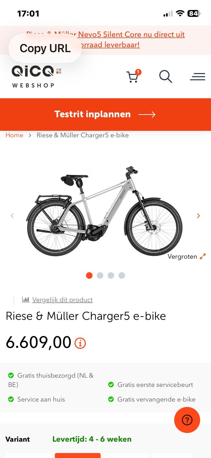New Reise en muller charger 5, Fietsen en Brommers, 51 tot 55 cm, Ophalen of Verzenden, Nieuw