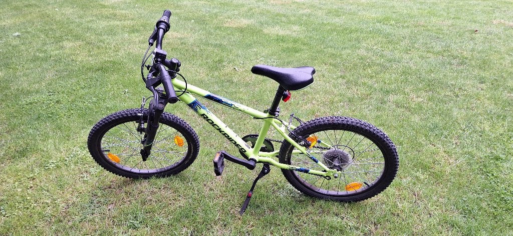 Mountainbike Rockrider ST 500 20 inch neongroen, Fietsen en Brommers, Ophalen, Gebruikt, Staal, Velgrem