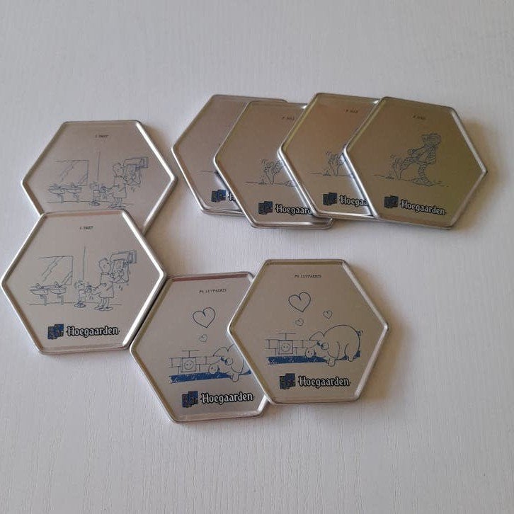 Lot de 8 sous-verres Hoegaarden., Collections, Enlèvement