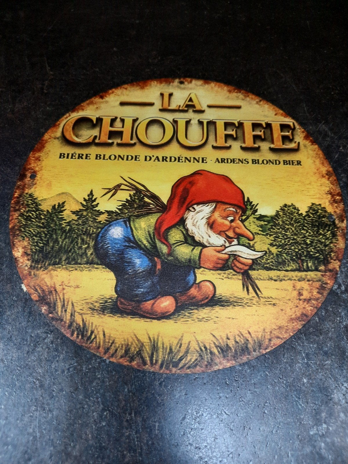 panneau publicitaire La Chouffe, Enlèvement ou Envoi, Panneau publicitaire