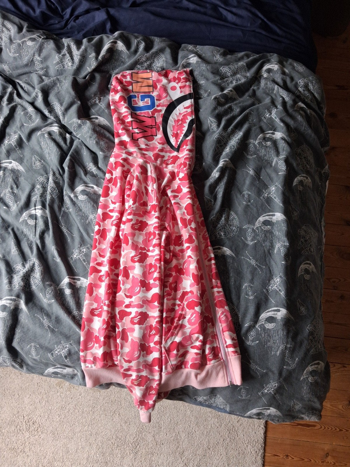Pink rep bape hoodie xl, Enlèvement