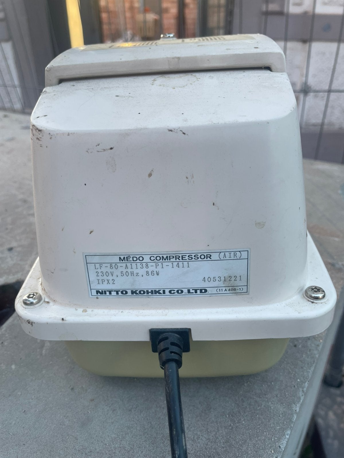 compresseur d’air/aerateur, Enlèvement, Utilisé