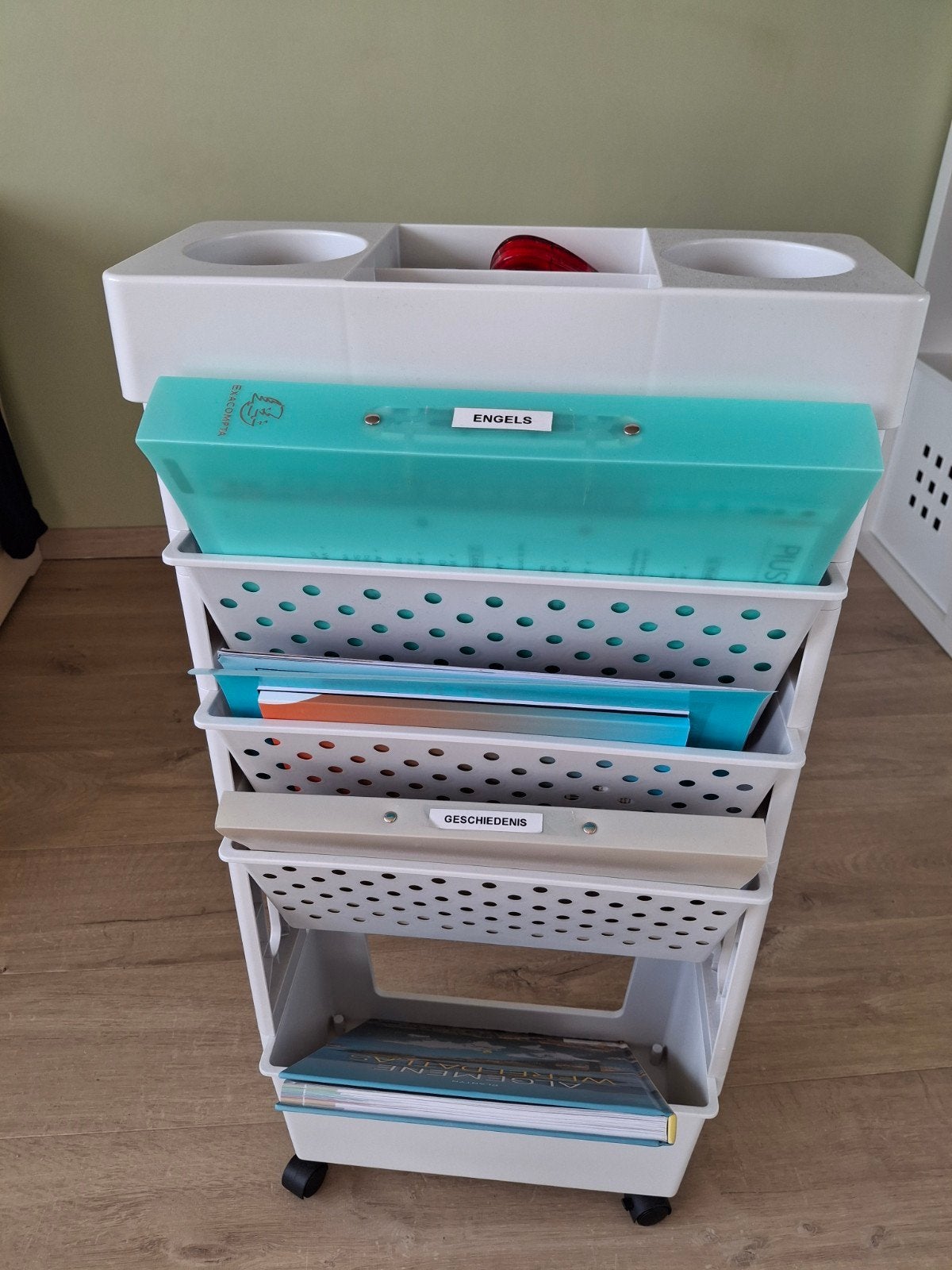 karretje voor kaften/boeken, Ophalen