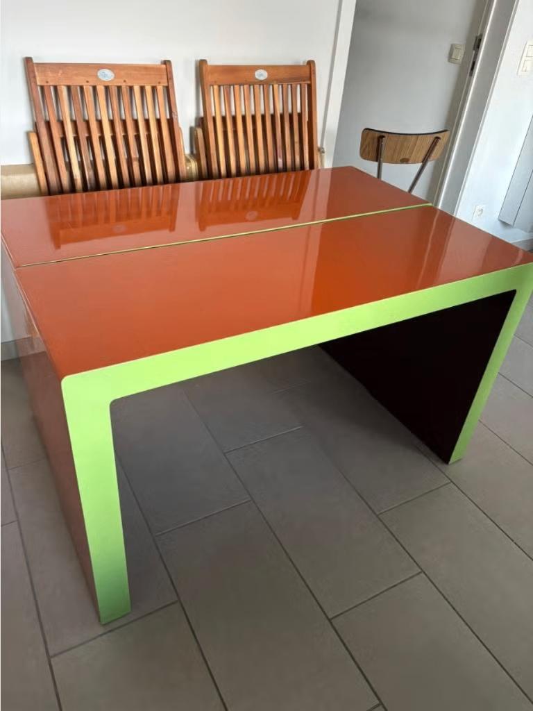 Fisura color‑block design consoles, set van 2, high‑gloss, 100 à 150 cm, 25 à 50 cm, Comme neuf, Color Block Fisura