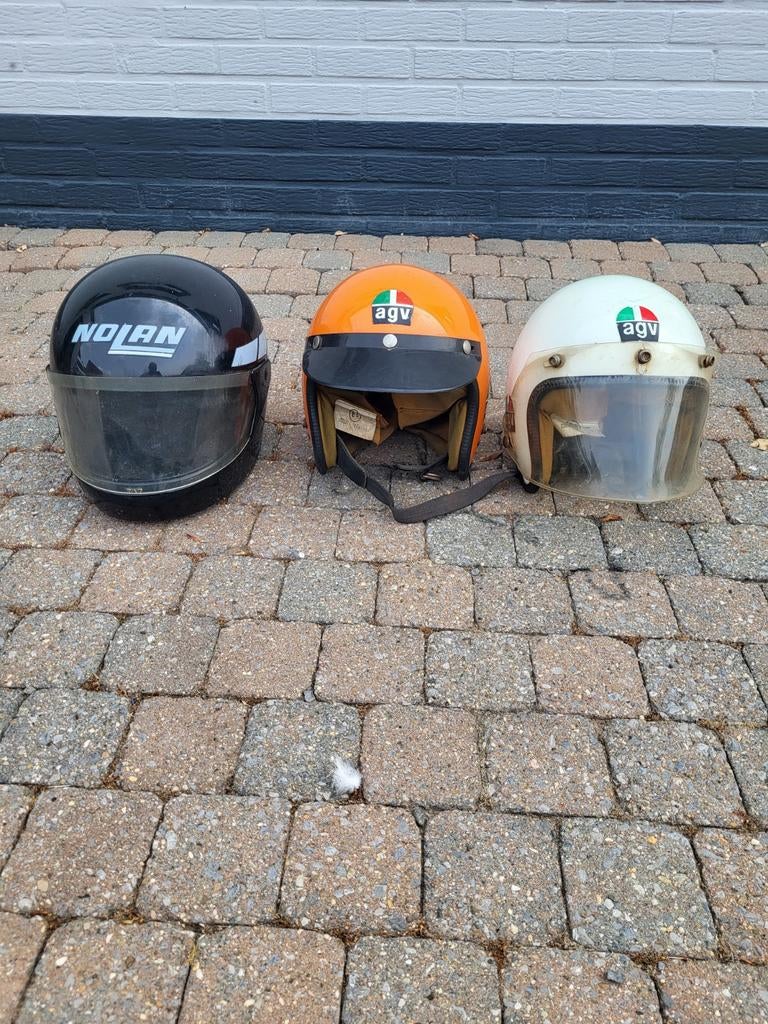 2 retro helmen, Fietsen en Brommers, Ophalen of Verzenden