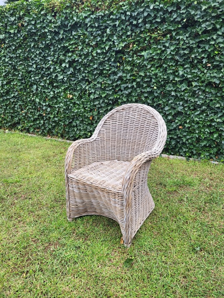 10 rieten stoelen tuin, Ophalen, Gebruikt