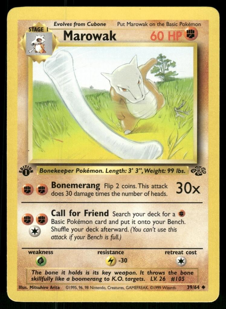 Marowak 39/64 - Jungle (1st edition) (NM), Verzenden, Gebruikt