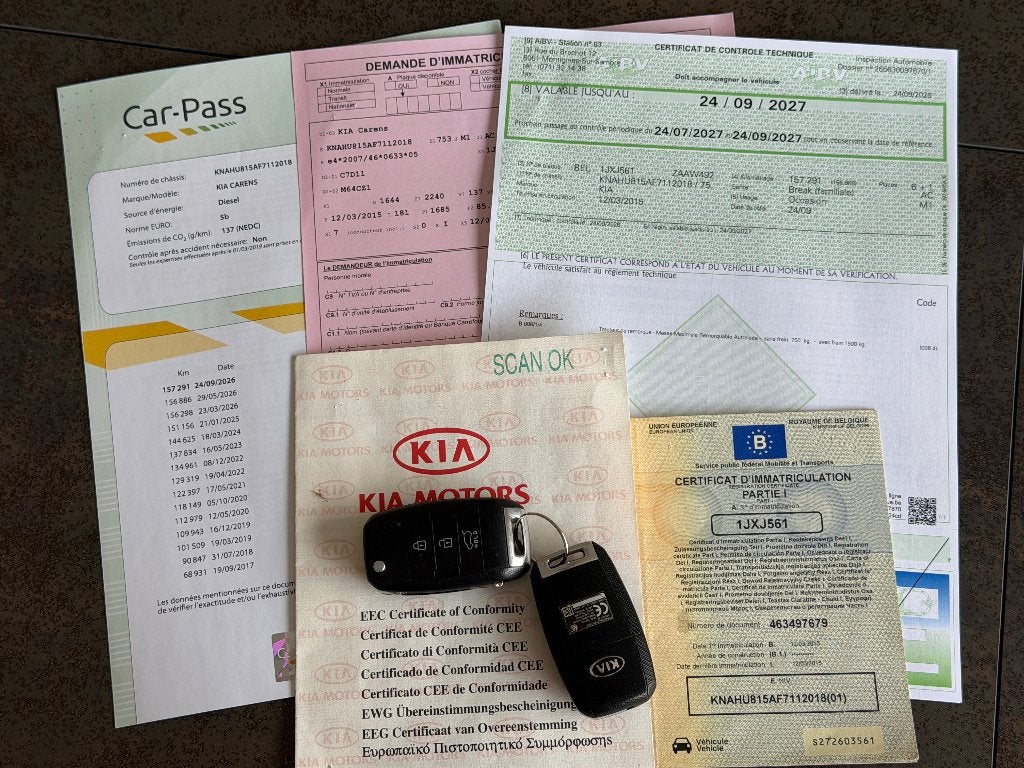 ( 7 Places ) Kia Carens 1.7CRDi ( 115Ch ) 2015 1ère main, Auto's, https://public.car-pass.be/vhr/06f379ee-a5be-46a7-9998-e822b3fa4145