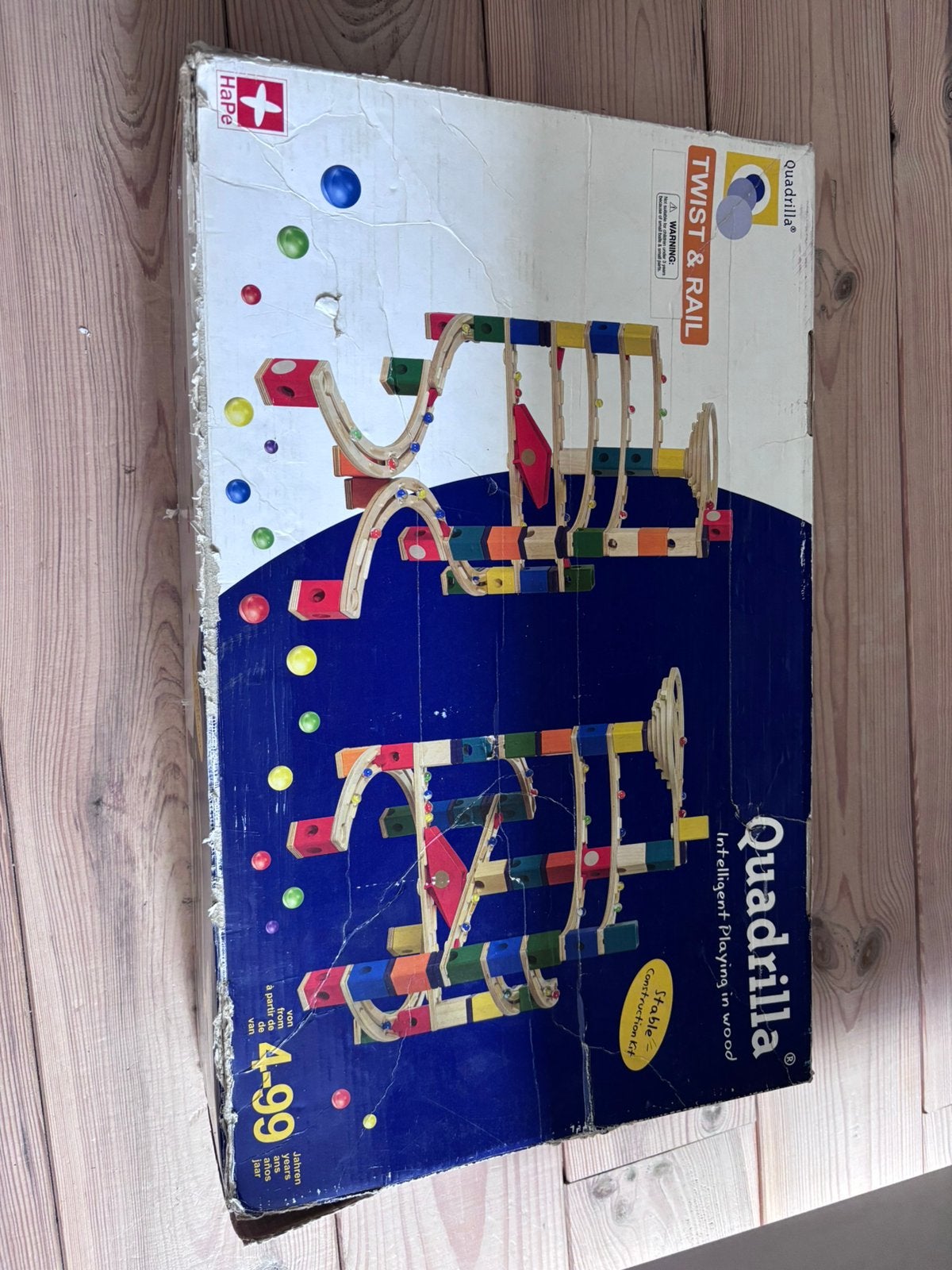 Houten knikkerbaan Quadrilla, Kinderen en Baby's, Speelgoed | Houten speelgoed, Ophalen, Zo goed als nieuw