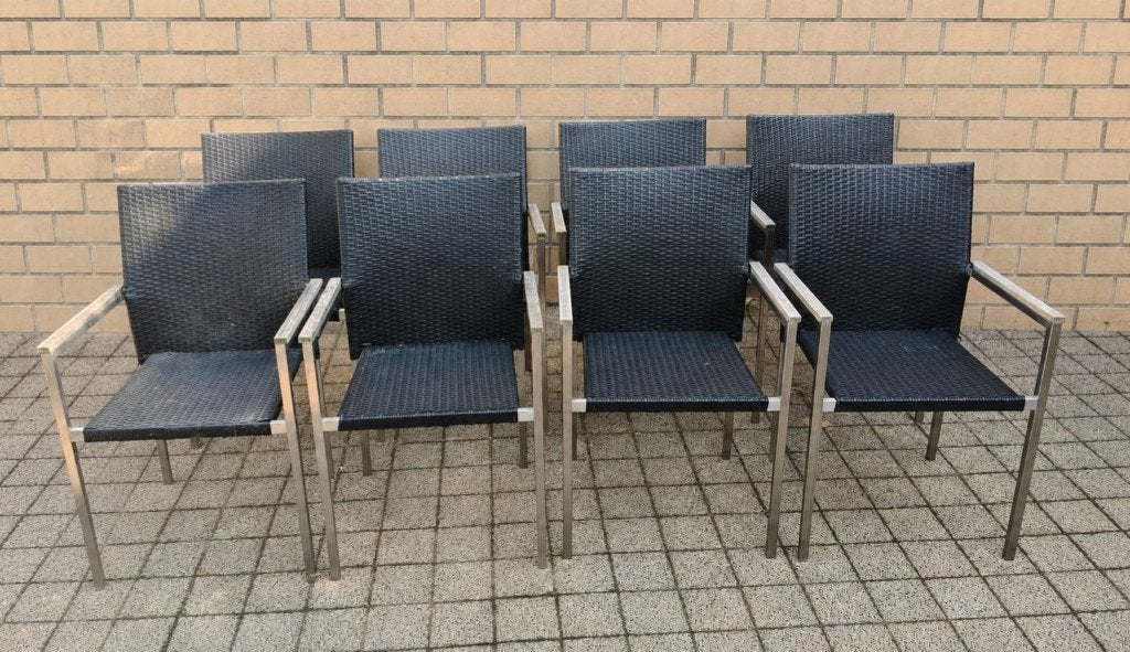 Terrasstoelen, Tuin en Terras, Tuinstoelen, Ophalen, Gebruikt, Metaal, Stapelbaar