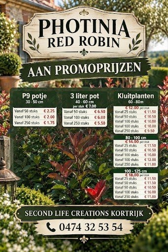‼️Photinia red robin aan promoprijzen ‼️, Ophalen, Taxus