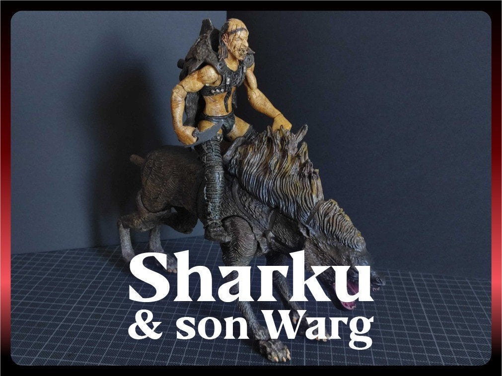 ToyBiz LOTR | Sharku & son Warg (2003), Enlèvement, Comme neuf, Figurine