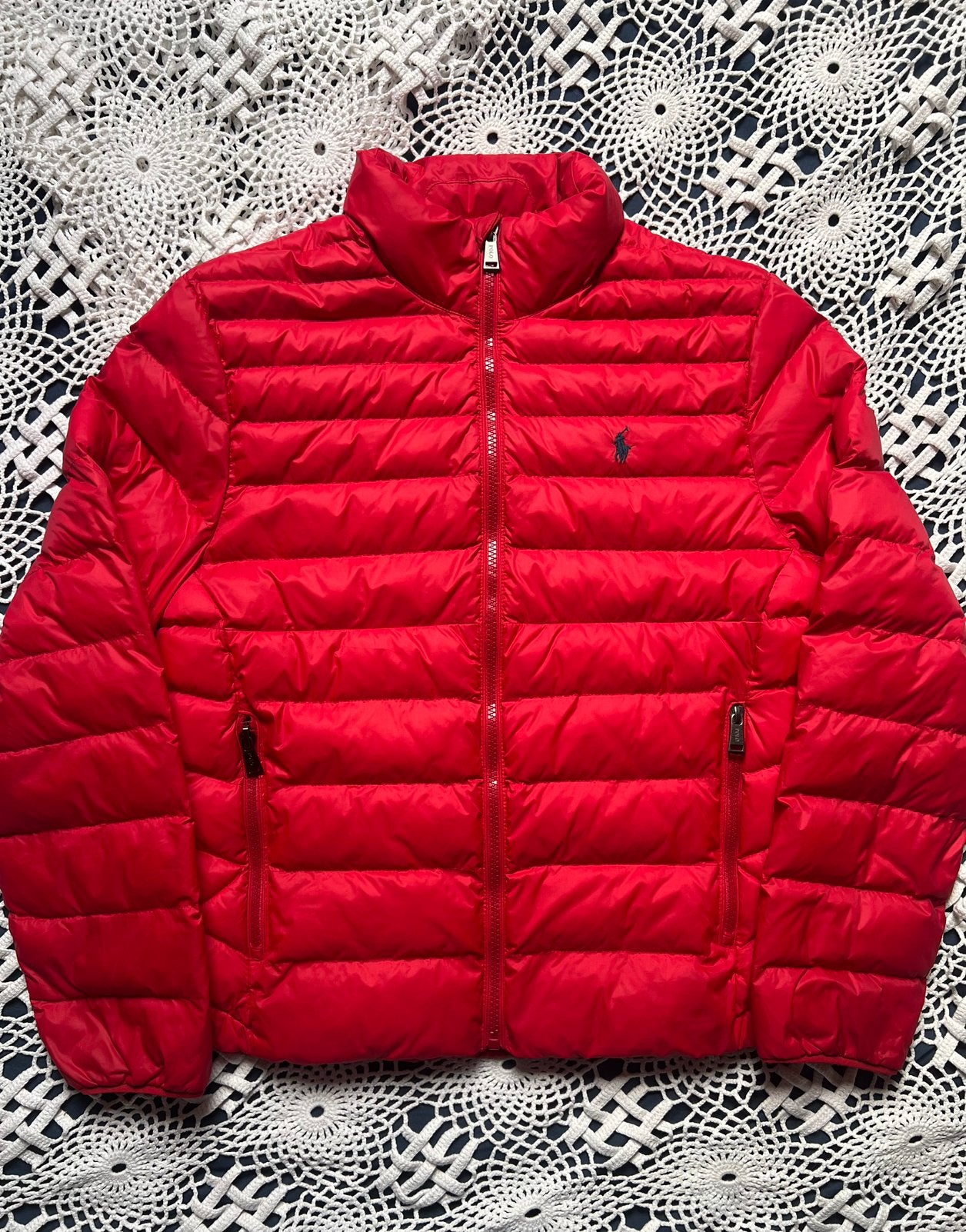Ralph Lauren puffer jas puffer jacket – rood red – S, Kleding | Dames, Ophalen of Verzenden, Zo goed als nieuw, Maat 36 (S), Rood