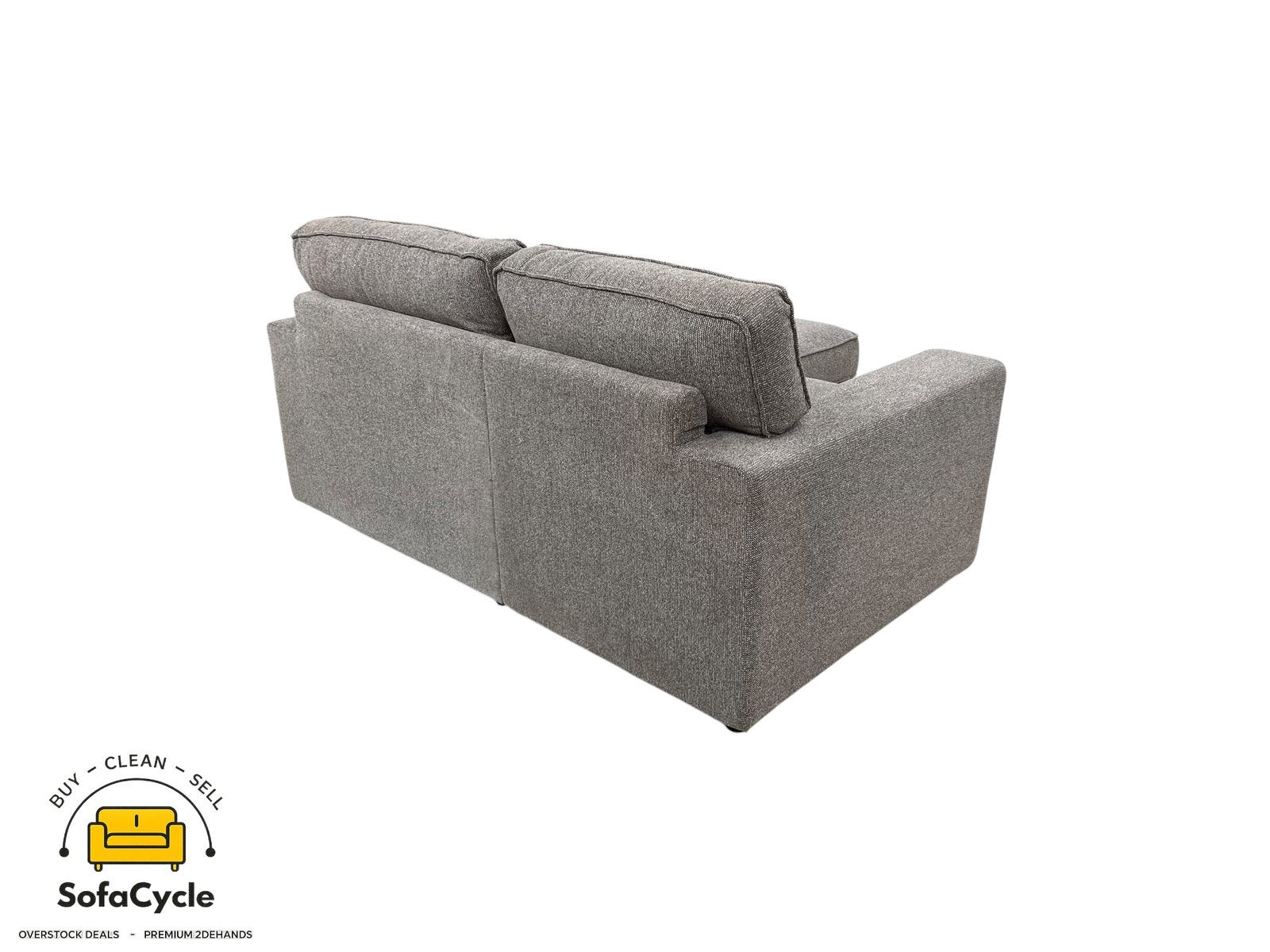 Compacte hoekzetel grijs in stof, hoek R – overstock, Enlèvement ou Envoi, Comme neuf, SofaCycle, Tissus
